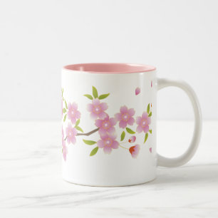 Frühlings-Kirschblüten-Tasse Zweifarbige Tasse