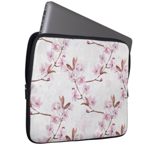Frühlings-Kirsche-Blossom-Zweige Laptopschutzhülle (Vorne Rechts)