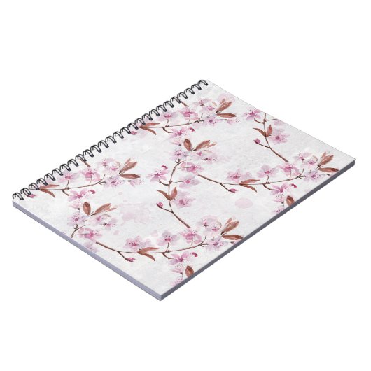 Frühlings-Kirsche-Blossom-Zweige Notizblock (Linke Seite)
