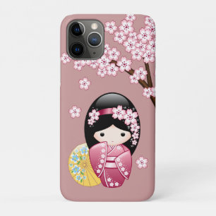 Frühlings-Kokeshi-Puppe - Süße japanische Geisha a Case-Mate iPhone Hülle
