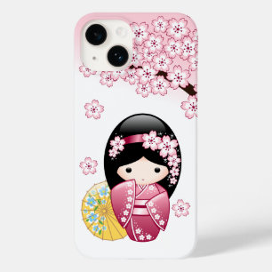 Frühlings-Kokeshi-Puppe - Süßes japanisches Geisha Case-Mate iPhone 14 Hülle