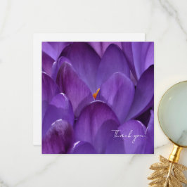 Frühlings-Krokus-Blumenfotografie Dankeskarte
