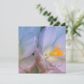 Frühlings-Krokus-Fotografie Dankeskarte (Stehend Vorderseite)