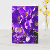 Frühlings-Krokus Karte (Gelbe Blume)