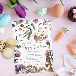 Frühlings-Krokus   Ostern Picknick und Ostereiersu Einladung