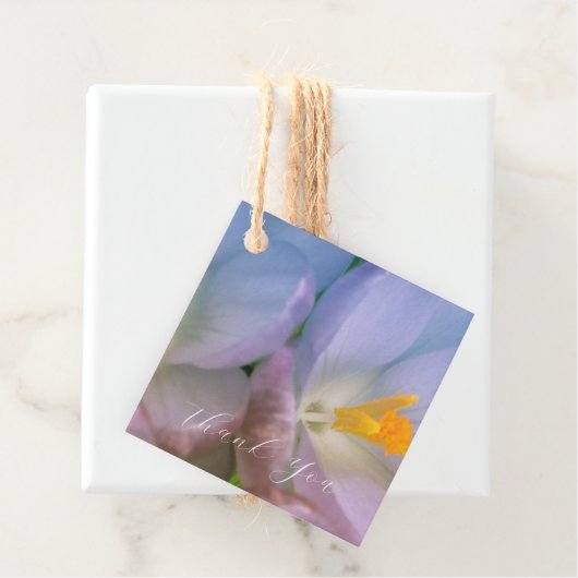 Frühlings-Krokusblumen Geschenkanhänger (Beispiel)