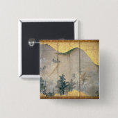 Frühlings-Landschaft Button (Vorne & Hinten)