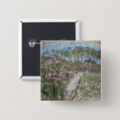 Frühlings-Landschaft Button (Vorne & Hinten)