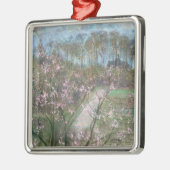 Frühlings-Landschaft Silbernes Ornament (Links)
