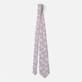 Frühlings-Lavendel-Blumen-Schlips Krawatte (Rückseite)
