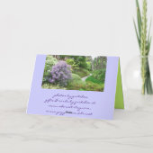 Frühlings-Lavendel-Weg-Gruß-Karte Karte (Rückseite)