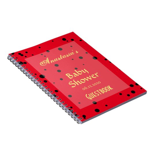 Frühlings-Marienkäfer kopiert BabypartyGuestbook Notizblock (Rechte Seite)