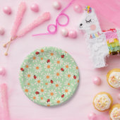 Frühlings-Marienkäfer und Gänseblümchen Pappteller (Party)