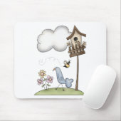 Frühlings-Material · Birdhouse u. Vogel Mousepad (Mit Mouse)