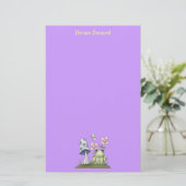 Frühlings-Material · Frosch u. Pilz Briefpapier (Stehend Vorderseite)
