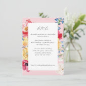 Frühlings-Mehrfarben-Details - Rosa Begleitkarte (Stehend Vorderseite)