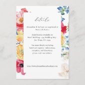 Frühlings-Mehrfarben-Floraldetails Begleitkarte (Vorderseite)