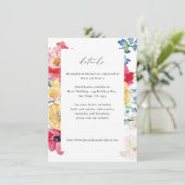 Frühlings-Mehrfarben-Floraldetails Begleitkarte (Stehend Vorderseite)