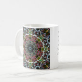 Frühlings-Moosmandala-Tasse mit Zitat Kaffeetasse (Vorderseite Links)