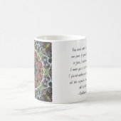 Frühlings-Moosmandala-Tasse mit Zitat Kaffeetasse (Mittel)