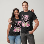 Frühlings-Mops, Frühlings-Mops mit rosa Blüten, ro T-Shirt (Unisex)