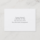 "Frühlings-Morgen " Visitenkarte (Rückseite)