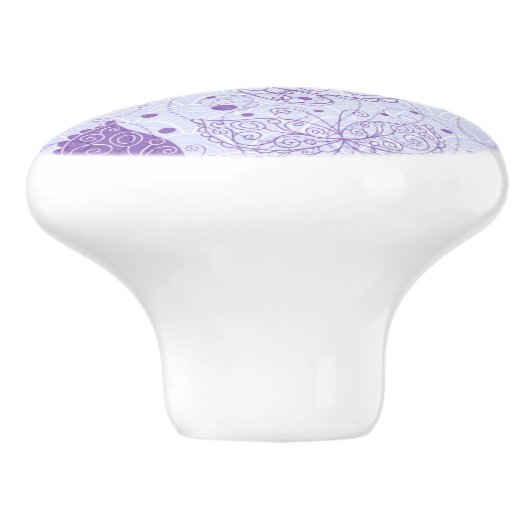 Frühlings-Muster Keramikknauf (Seitenansicht)