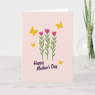 Frühlings-Muttertags-Karte mit Blumenmotiv Karte