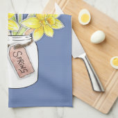 Frühlings-Narzissen Geschirrtuch (Viertel Falte)