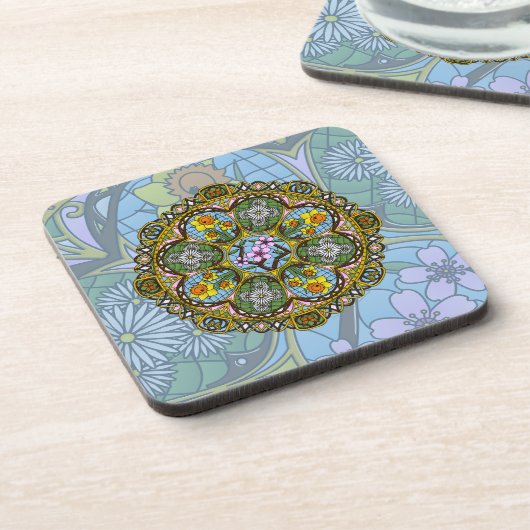 Frühlings-Nouveau-Platz-Untersetzer Getränkeuntersetzer (Linke Seite)