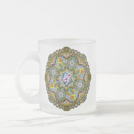 Frühlings-Nouveau-Tasse Mattglastasse (Links)