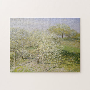 Frühlings-Obstbäume Claude Monets   in der Blüt Puzzle
