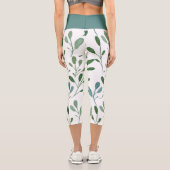 Frühlings-Olivenzweige Capri Leggings (Rückseite)