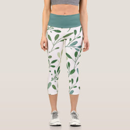 Frühlings-Olivenzweige Capri Leggings