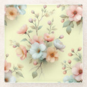 Frühlings-Osterblumen Glasuntersetzer (Vorderseite)