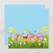 Frühlings-Ostereier Feiertagskarte (Vorne/Hinten)