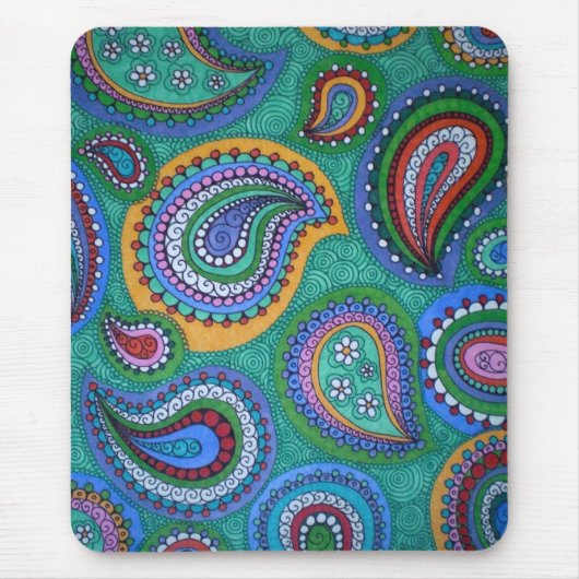 Frühlings-Paisley-Mausunterlage Mousepad (Vorne)