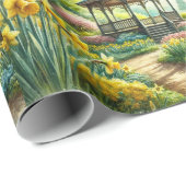 Frühlings-Party-Dioden und Gazebo-Wrapping Paper Geschenkpapier (Rolleneckpunkt)