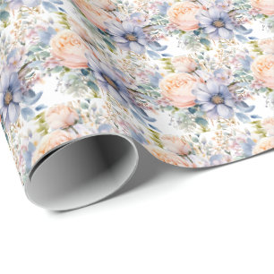 Frühlings-Pastell-Blumen Geschenkpapier