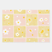 Frühlings-Pastell-Blumen & Herzen Geschenkpapier Set (Vorderseite 3)