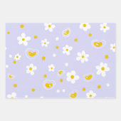Frühlings-Pastell-Blumen & Herzen Geschenkpapier Set (Vorderseite 3)