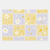 Frühlings-Pastell-Blumen & Herzen Geschenkpapier Set (Vorderseite)