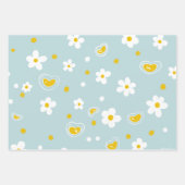 Frühlings-Pastell-Blumen & Herzen Geschenkpapier Set (Vorderseite 3)
