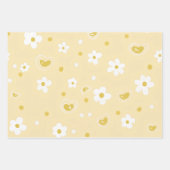 Frühlings-Pastell-Blumen & Herzen Geschenkpapier Set (Vorderseite 2)