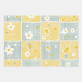 Frühlings-Pastell-Blumen & Herzen Geschenkpapier Set (Vorderseite)