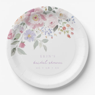 Frühlings-Pastell-Blumen-Junggesellinnen-Abschied Pappteller