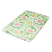 Frühlings-Pastell-Blumenmuster Badematte (Schrägansicht)