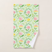 Frühlings-Pastell-Blumenmuster Badhandtuch Set (Handtuch)