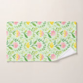 Frühlings-Pastell-Blumenmuster Badhandtuch Set (Handtuch)