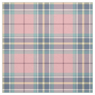 Frühlings-Pastell-Rosa, Blau, Aqua kariert Stoff